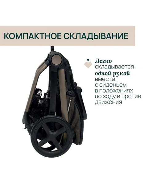 Коляска 2 в 1 Chicco Mysa, Bronze Lizard Re Lux (Коричневый)