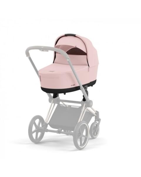 Коляска 2 в 1 Cybex Priam IV Platinum Collection шасси Matt Black, Peach Pink (Розовый)
