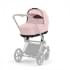 Коляска 2 в 1 Cybex Priam IV Platinum Collection шасси Matt Black, Peach Pink (Розовый)