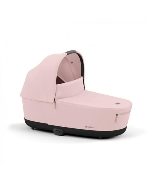Коляска 2 в 1 Cybex Priam IV Platinum Collection шасси Matt Black, Peach Pink (Розовый)