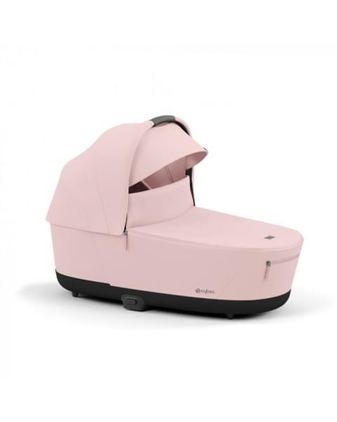 Коляска 2 в 1 Cybex Priam IV Platinum Collection шасси Matt Black, Peach Pink (Розовый)