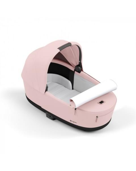 Коляска 2 в 1 Cybex Priam IV Platinum Collection шасси Matt Black, Peach Pink (Розовый)