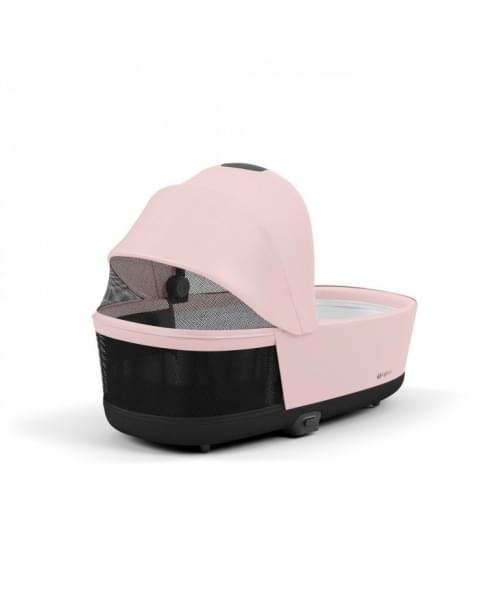 Коляска 2 в 1 Cybex Priam IV Platinum Collection шасси Matt Black, Peach Pink (Розовый)