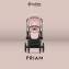 Коляска 2 в 1 Cybex Priam IV Platinum Collection шасси Matt Black, Peach Pink (Розовый)