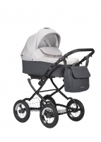 Коляска 2 в 1 Indigo Charlotte Sity Classic 12, Cs 01 (Темно-серый + Светло-бежевый)
