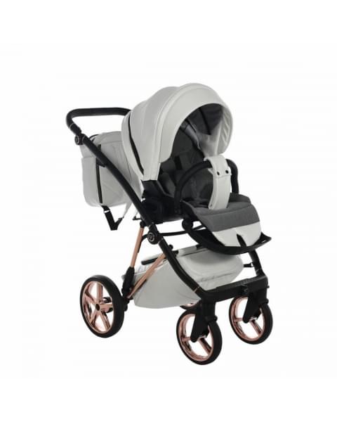 Коляска 2 в 1 Junama Air Ecco, JAE-01 (Белый / Рама медь)