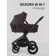 Коляска 2 в 1 Mowbaby Zoom PU Shine brown