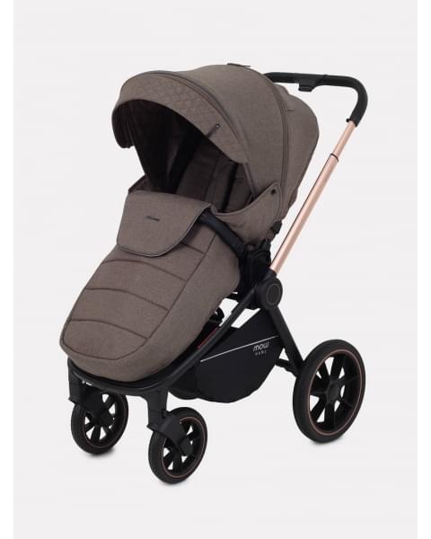 Коляска 2 в 1 Mowbaby Zoom PU gold cacao brown