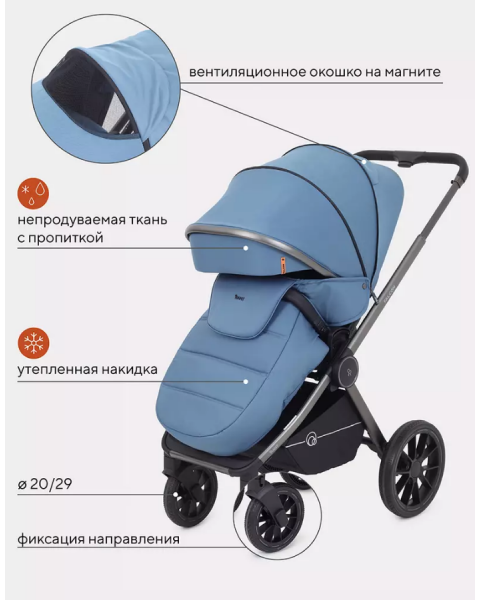 Коляска 2 в 1 Rant Falcon, Blue (Синий)