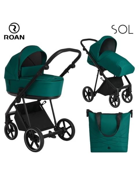 Коляска 2 в 1 Roan Sol, Deep Laket (Зеленый)