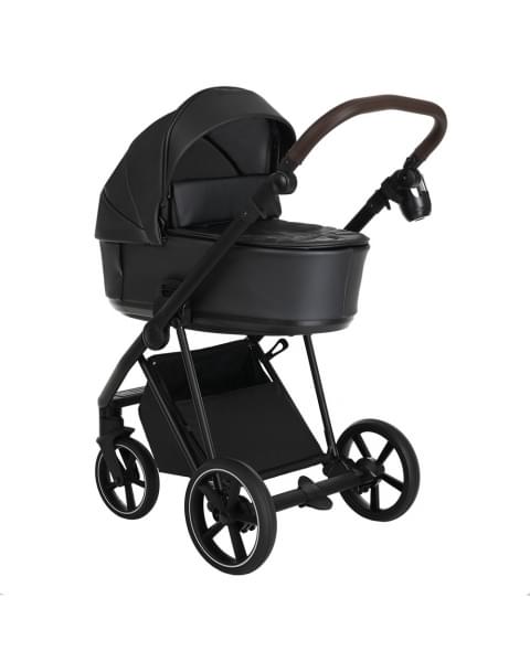 Коляска 2 в 1 Roan Sol Leather, Black Pearl (Черный)