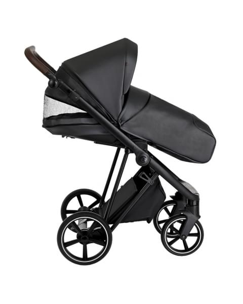 Коляска 2 в 1 Roan Sol Leather, Black Pearl (Черный)