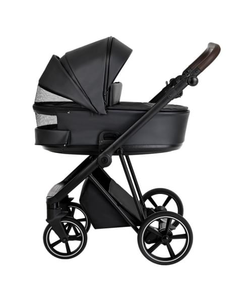 Коляска 2 в 1 Roan Sol Leather, Black Pearl (Черный)