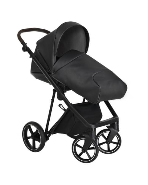 Коляска 2 в 1 Roan Sol Leather, Black Pearl (Черный)