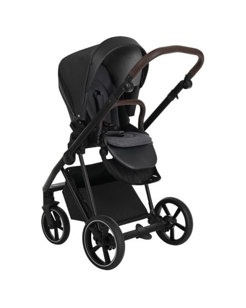 Коляска 2 в 1 Roan Sol Leather, Black Pearl (Черный)