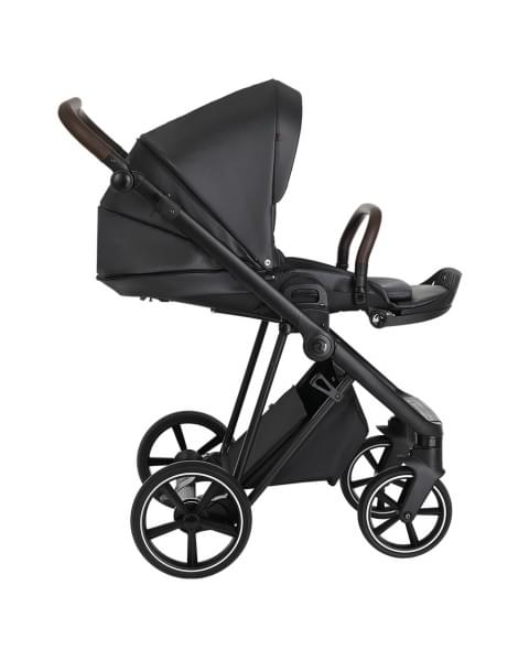 Коляска 2 в 1 Roan Sol Leather, Black Pearl (Черный)