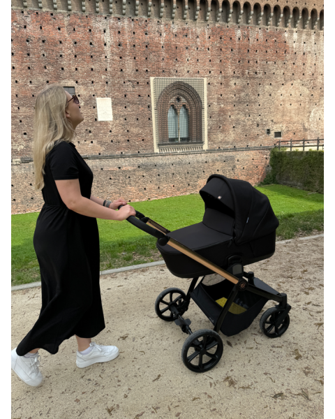 Коляска 2 в 1 Tutis Mio 3+ Essential Black, Rose Gold (292)