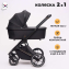 Коляска 3 в 1 Agex Prima 4x4, Black (Черный)