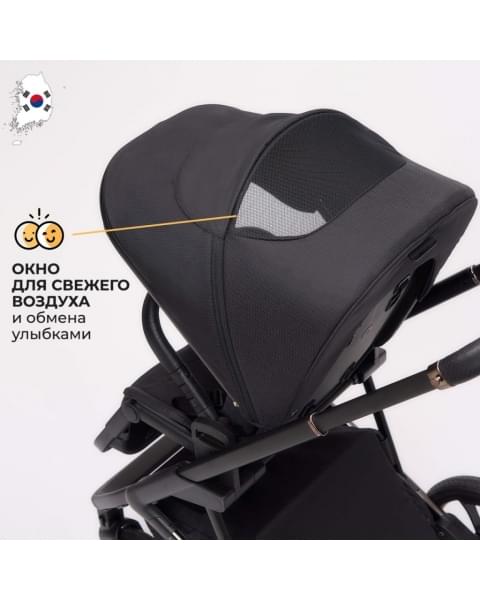 Коляска 3 в 1 Agex Prima 4x4, Black (Черный)