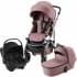Коляска 3 в 1 Britax Roemer Smile 5Z, Dusty Rose (Розовый) + Автокресло Baby-Safe Core, Midnight Grey (темно-серый)