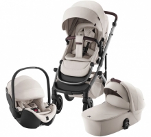 Коляска 3 в 1 Britax Roemer Smile 5Z Lux Collection, Soft Taupe (Бежевый) + Автокресло Baby-Safe Pro, Soft Taupe (Бежевый)