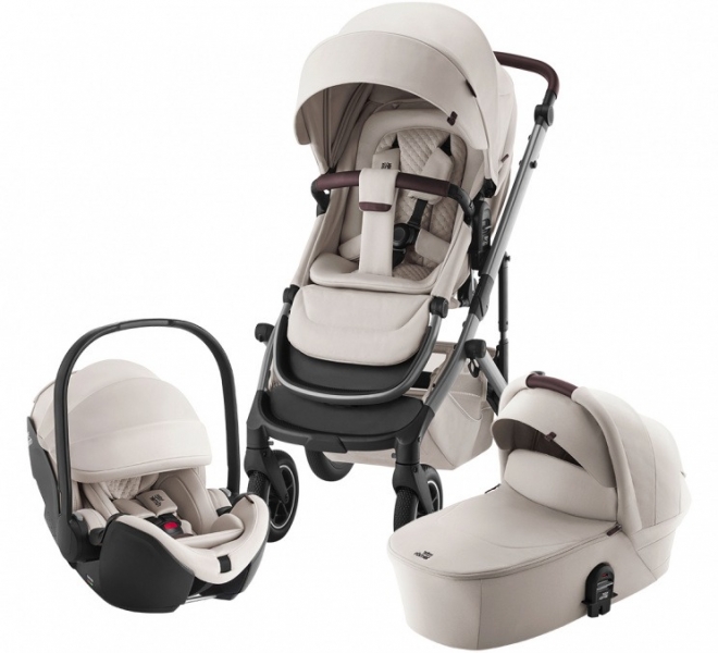 Коляска 3 в 1 Britax Roemer Smile 5Z Lux Collection, Soft Taupe (Бежевый) + Автокресло Baby-Safe Pro, Soft Taupe (Бежевый)