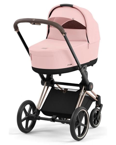 Коляска 3 в 1 Cybex Priam IV Rosegold и автокресло Aton B2 i-Size Peach Pink/Steel Grey