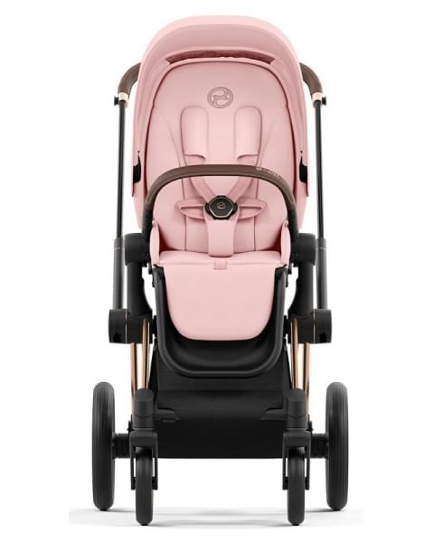 Коляска 3 в 1 Cybex Priam IV Rosegold и автокресло Aton B2 i-Size Peach Pink/Steel Grey
