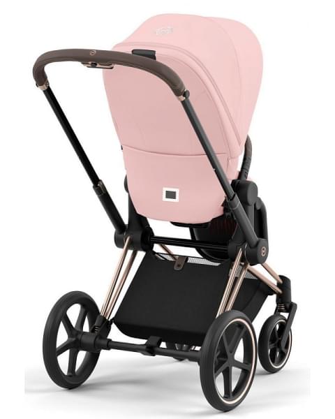 Коляска 3 в 1 Cybex Priam IV Rosegold и автокресло Aton B2 i-Size Peach Pink/Steel Grey