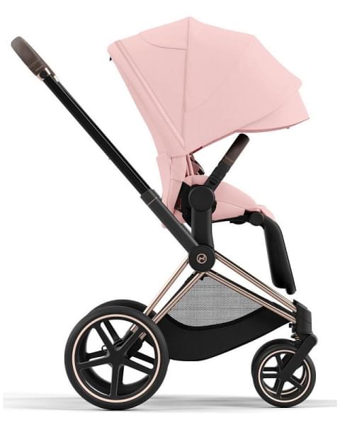 Коляска 3 в 1 Cybex Priam IV Rosegold и автокресло Aton B2 i-Size Peach Pink/Steel Grey