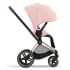 Коляска 3 в 1 Cybex Priam IV Rosegold и автокресло Aton B2 i-Size Peach Pink/Steel Grey
