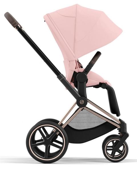 Коляска 3 в 1 Cybex Priam IV Rosegold и автокресло Aton B2 i-Size Peach Pink/Steel Grey