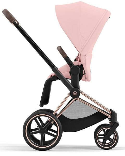 Коляска 3 в 1 Cybex Priam IV Rosegold и автокресло Aton B2 i-Size Peach Pink/Steel Grey