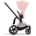 Коляска 3 в 1 Cybex Priam IV Rosegold и автокресло Aton B2 i-Size Peach Pink/Steel Grey
