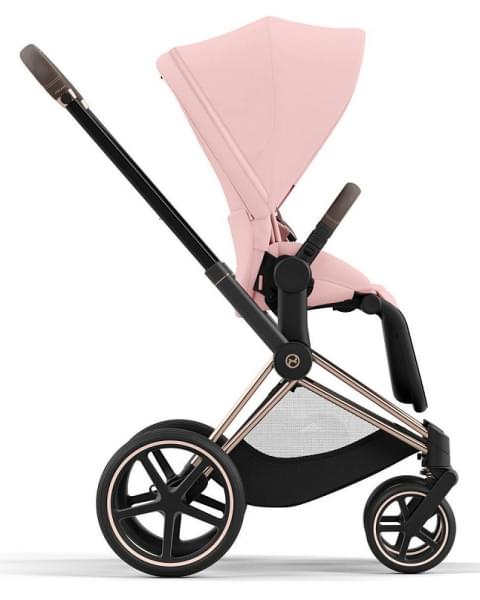 Коляска 3 в 1 Cybex Priam IV Rosegold и автокресло Aton B2 i-Size Peach Pink/Steel Grey