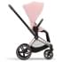 Коляска 3 в 1 Cybex Priam IV Rosegold и автокресло Aton B2 i-Size Peach Pink/Steel Grey