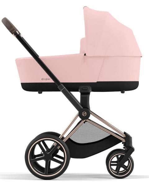 Коляска 3 в 1 Cybex Priam IV Rosegold и автокресло Aton B2 i-Size Peach Pink/Steel Grey