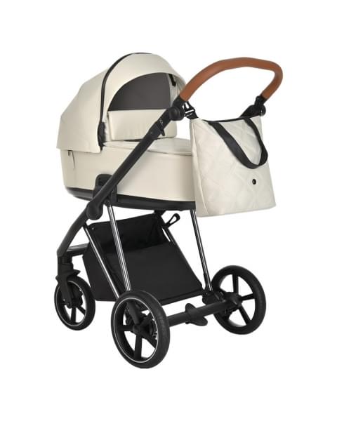 Коляска 3 в 1 Roan Sol Lux, Pearl Shell шасси Nikiel (Серый)
