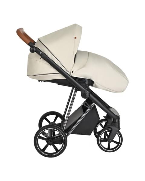 Коляска 3 в 1 Roan Sol Lux, Pearl Shell шасси Nikiel (Серый)