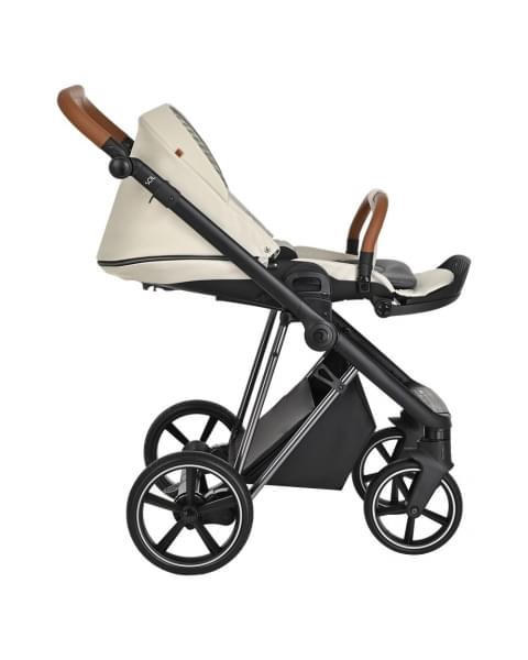 Коляска 3 в 1 Roan Sol Lux, Pearl Shell шасси Nikiel (Серый)