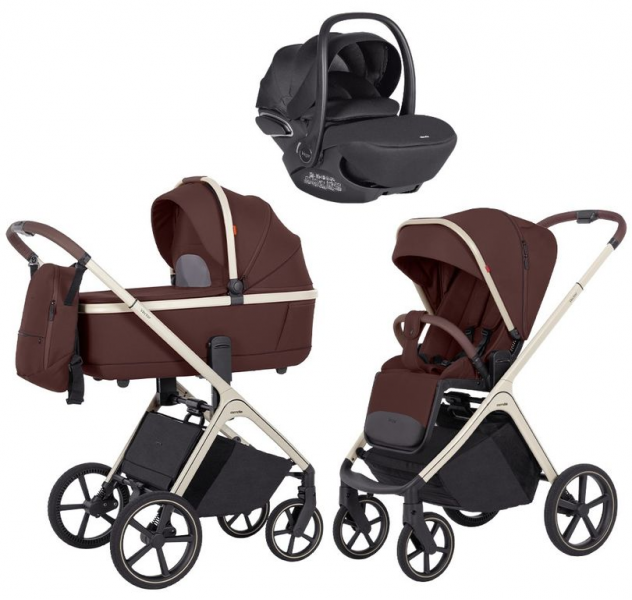 Коляска Carrello Vector CRL-6550 Vega Absolute Black 3 в 1 Sienna Beige