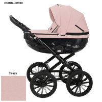 Детская коляска Adamex Chantal Retro 2 в 1 C-TK103 (СВ.РОЗОВАЯ)