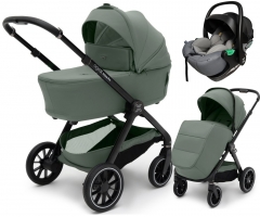 Коляска Agex Prima Pro 3 в 1 с автокреслом i-Safe Grey Green (Зеленый)