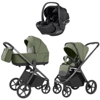 Коляска Carrello Vector 2025 CRL-6551 Vega Absolute Black 3 в 1 Field Green