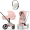 Коляска 3 в 1 Cybex Priam V Rosegold Style Peach Pink + Cloud T Off White Plus