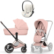 Коляска 3 в 1 Cybex Priam V Rosegold Style Peach Pink + Cloud T Off White Plus