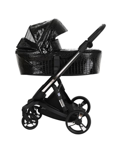 Коляска Ibebe I-Stop Leather 2 в 1 IS 26 Crocodile Black/Black