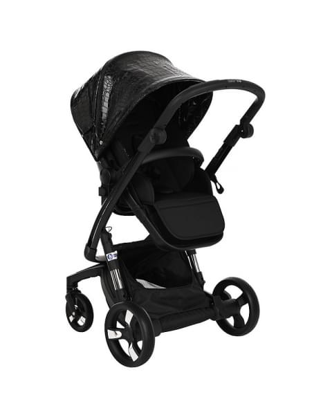 Коляска Ibebe I-Stop Leather 2 в 1 IS 26 Crocodile Black/Black