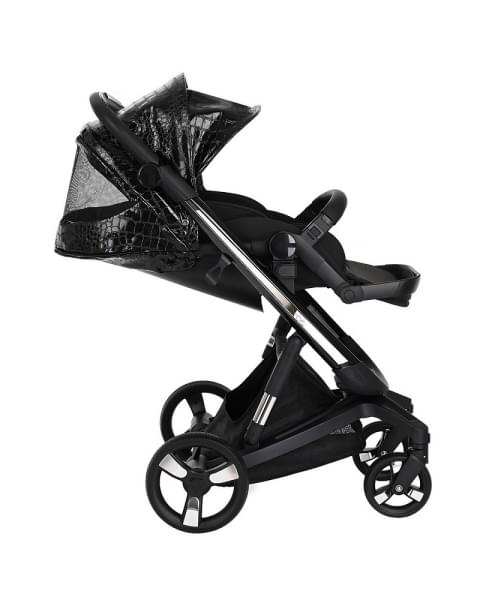 Коляска Ibebe I-Stop Leather 2 в 1 IS 26 Crocodile Black/Black