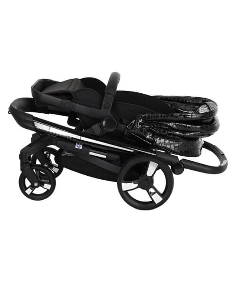 Коляска Ibebe I-Stop Leather 2 в 1 IS 26 Crocodile Black/Black